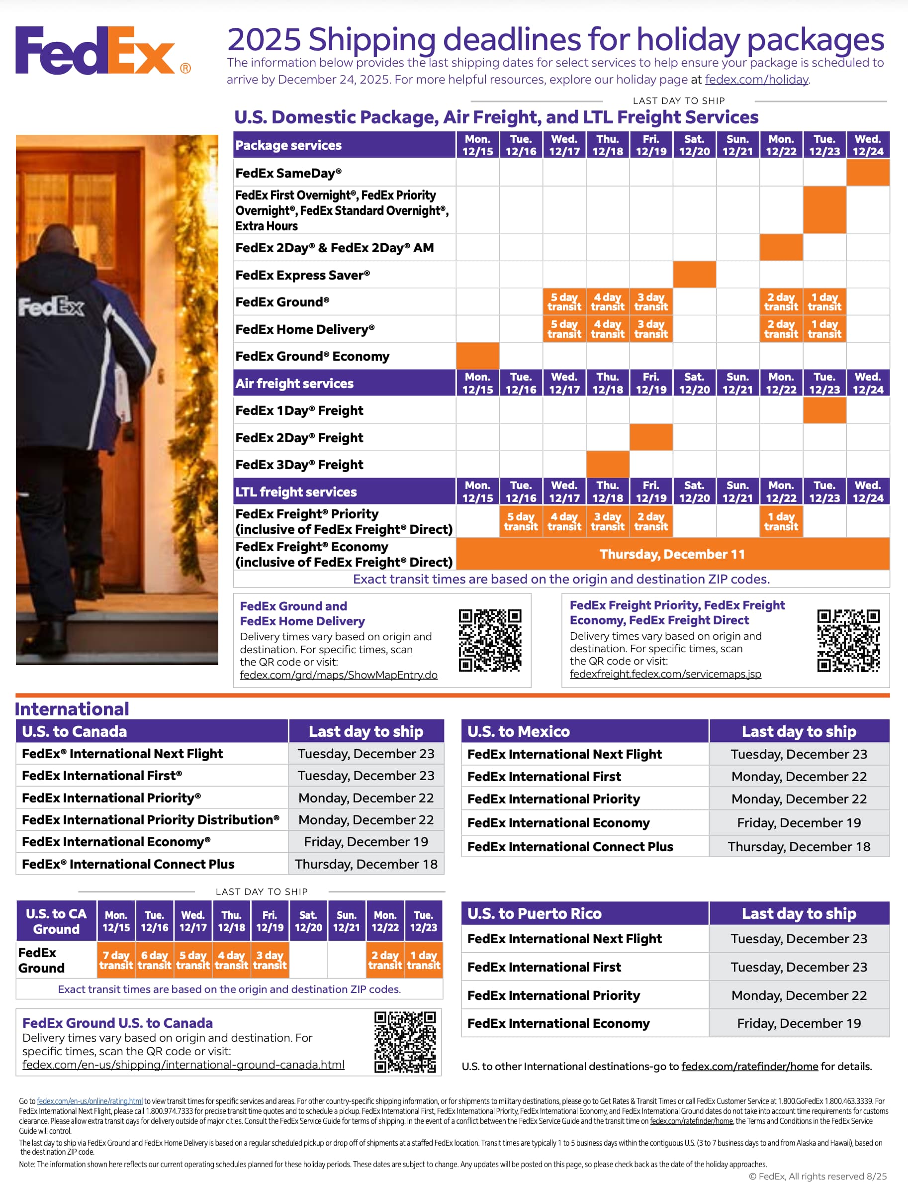 FedEx 2024 Shipping Map