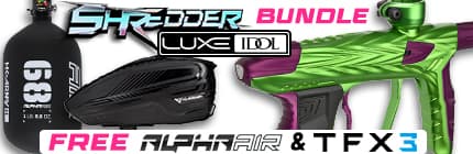 HK Army Shredder Luxe Idol Paintball Gun w/ Free Alpha Air Tank & TFX 3 Loader